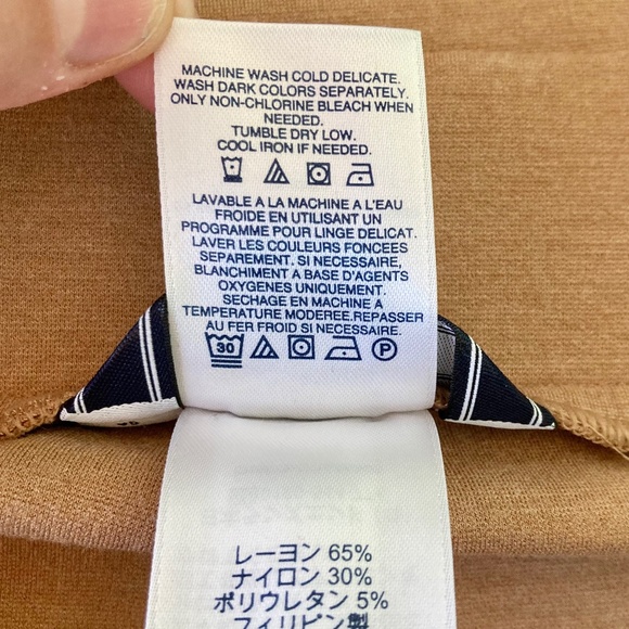 Women’s size medium Lands’ End camel colored gently used long modest skirt - Picture 5 of 5